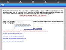 Tablet Screenshot of parklandbasketball.com